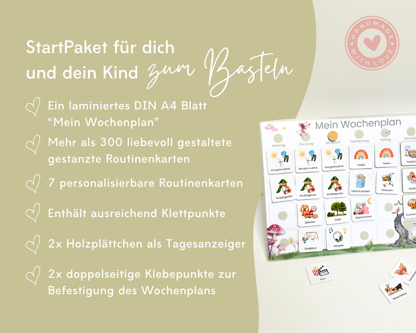 Wochenplaner inkl. Symbolkarten - Design FEEN - Personalisierbar