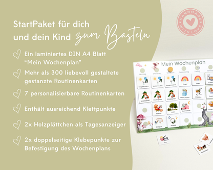 Wochenplaner inkl. Symbolkarten - Design FEEN - Personalisierbar