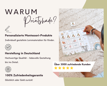 Wochenplaner inkl. Symbolkarten - Design FEEN - Personalisierbar