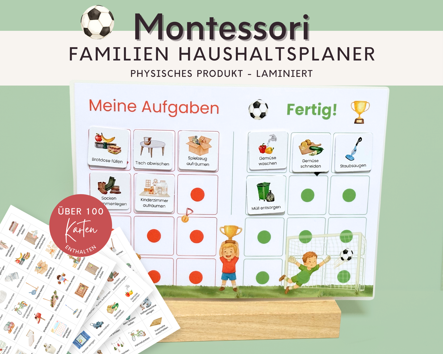 Haushaltsplan FUSSBALL inkl. Symbolkarten