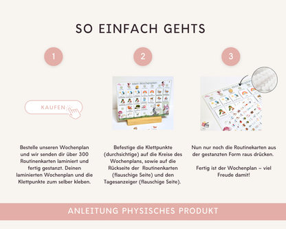 Wochenplaner inkl. Symbolkarten - Design FEEN - Personalisierbar