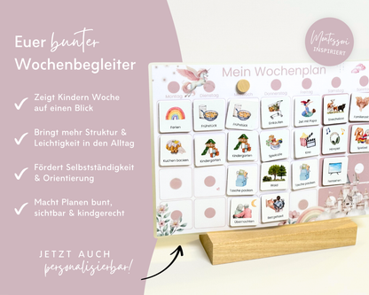 Wochenplaner EINHORN inkl. Symbolkarten