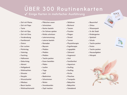 Wochenplaner EINHORN inkl. Symbolkarten