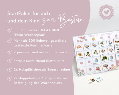 Wochenplaner EINHORN inkl. Symbolkarten