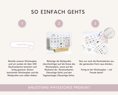 Wochenplaner EINHORN inkl. Symbolkarten