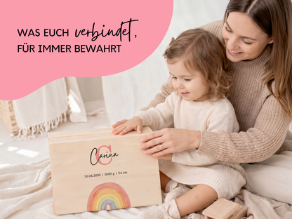 Erinnerungsbox personalisiert Regenbogen Bunt
