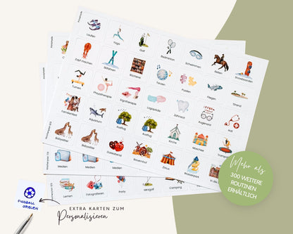 Wochenplaner inkl. Symbolkarten - Design WALDTIERE - Personalisierbar