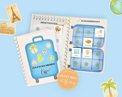 Packe mein Koffer BLAU inkl. Karten