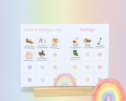 Haushaltsplaner REGENBOGEN inkl. Symbolkarten