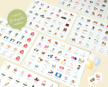 Kindergarten Kita Tagesplan inkl. Routinenkarten