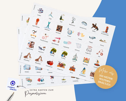 Wochenplaner inkl. Symbolkarten - Design BAGGER - Personalisierbar