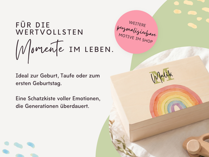 Erinnerungsbox personalisiert Regenbogen Bunt