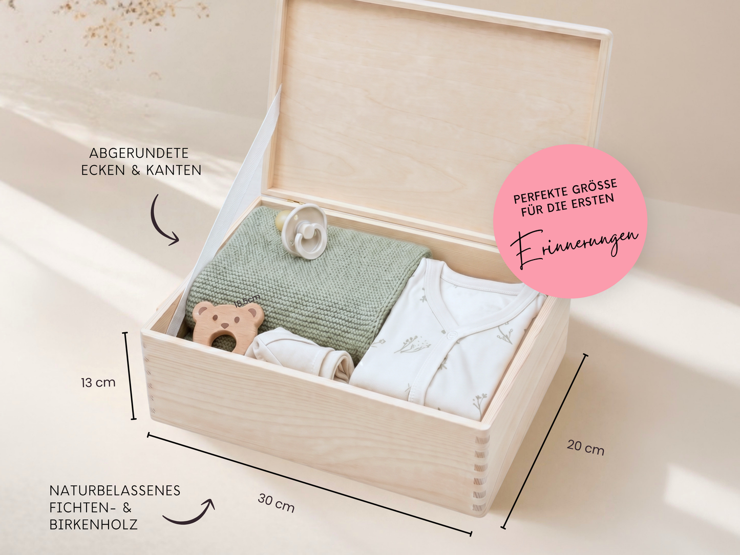 Erinnerungsbox personalisiert Regenbogen Bunt