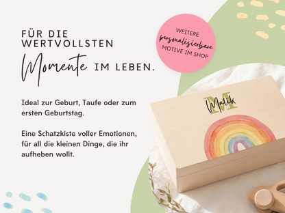 Erinnerungsbox personalisiert Regenbogen Bunt