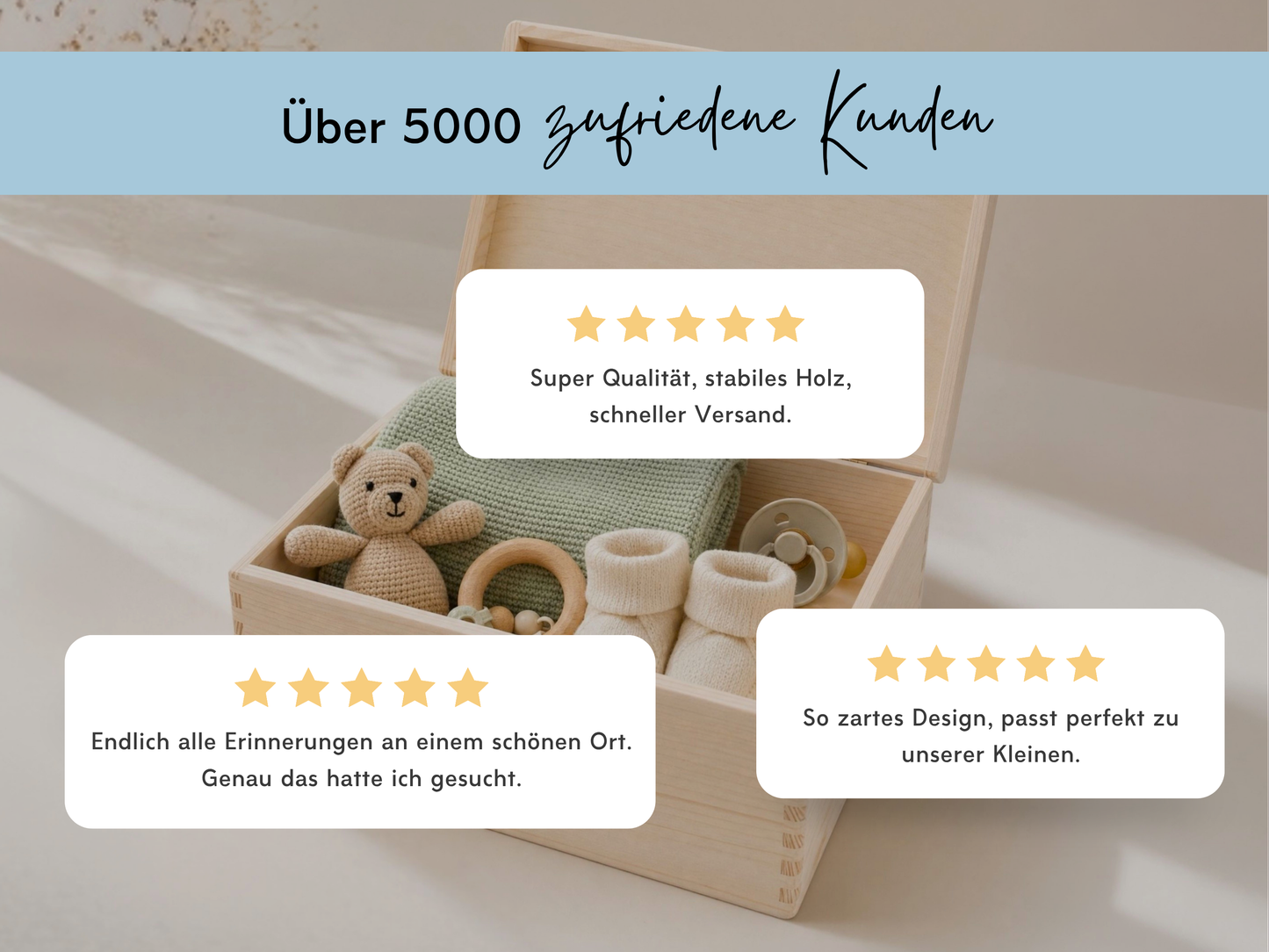 Erinnerungsbox personalisiert Regenbogen Bunt