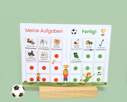 Haushaltsplaner FUSSBALL inkl. Symbolkarten