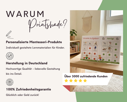Haushaltsplan FUSSBALL inkl. Symbolkarten