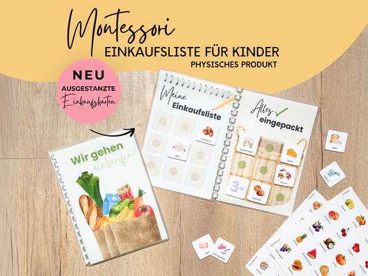 Einkaufsliste inkl. Symbolkarten - Design WOCHENMARKT - Personalisierbar