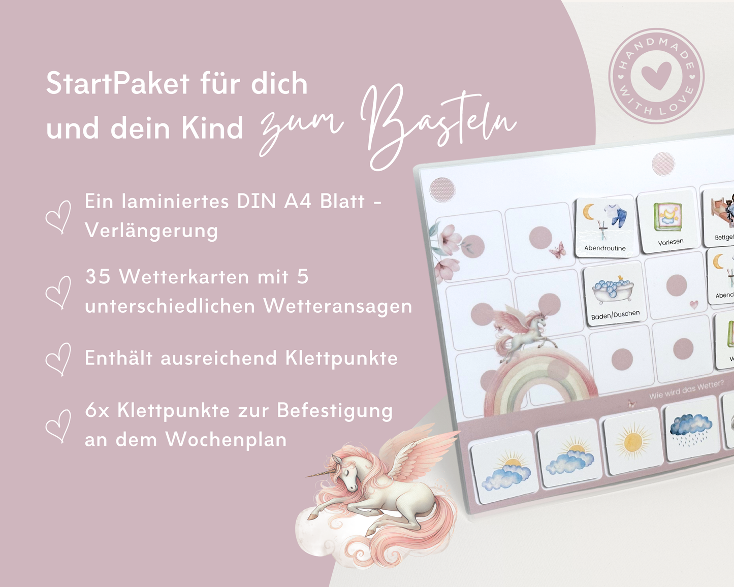 Wochenplaner Verlängerung EINHORN