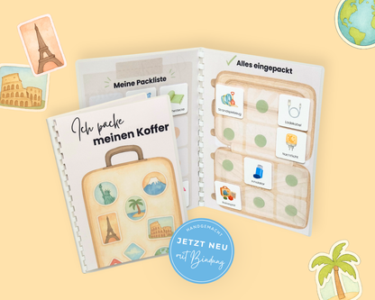 Packe mein Koffer BEIGE inkl. Karten