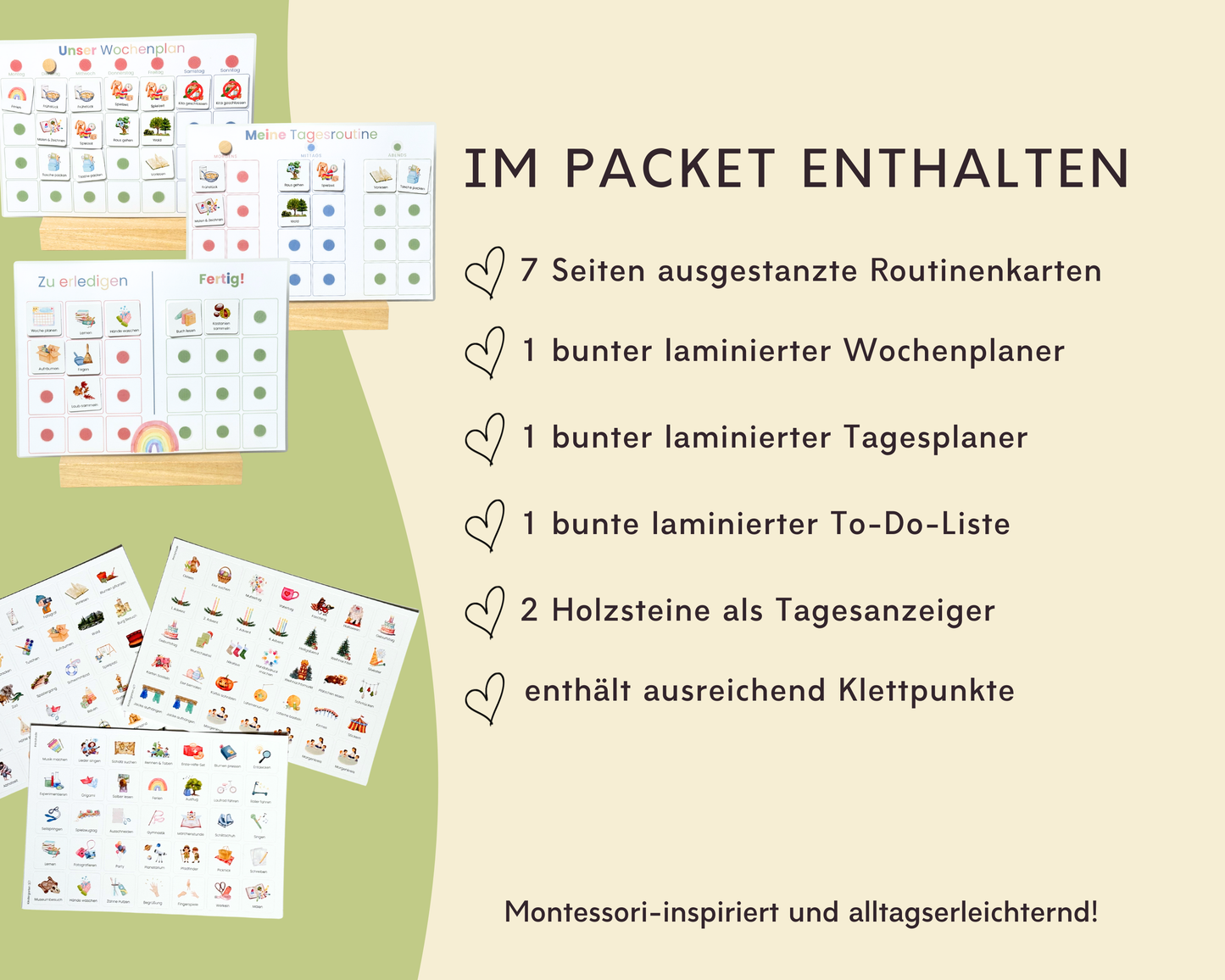 Kindergarten Kita Tagesplan inkl. Routinenkarten