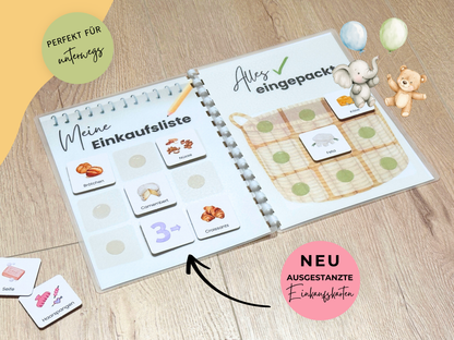 Einkaufsliste inkl. Symbolkarten - Design WOCHENMARKT - Personalisierbar