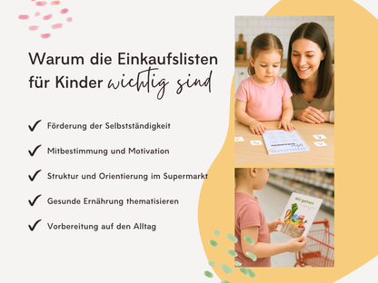 Einkaufsliste inkl. Symbolkarten - Design WOCHENMARKT - Personalisierbar
