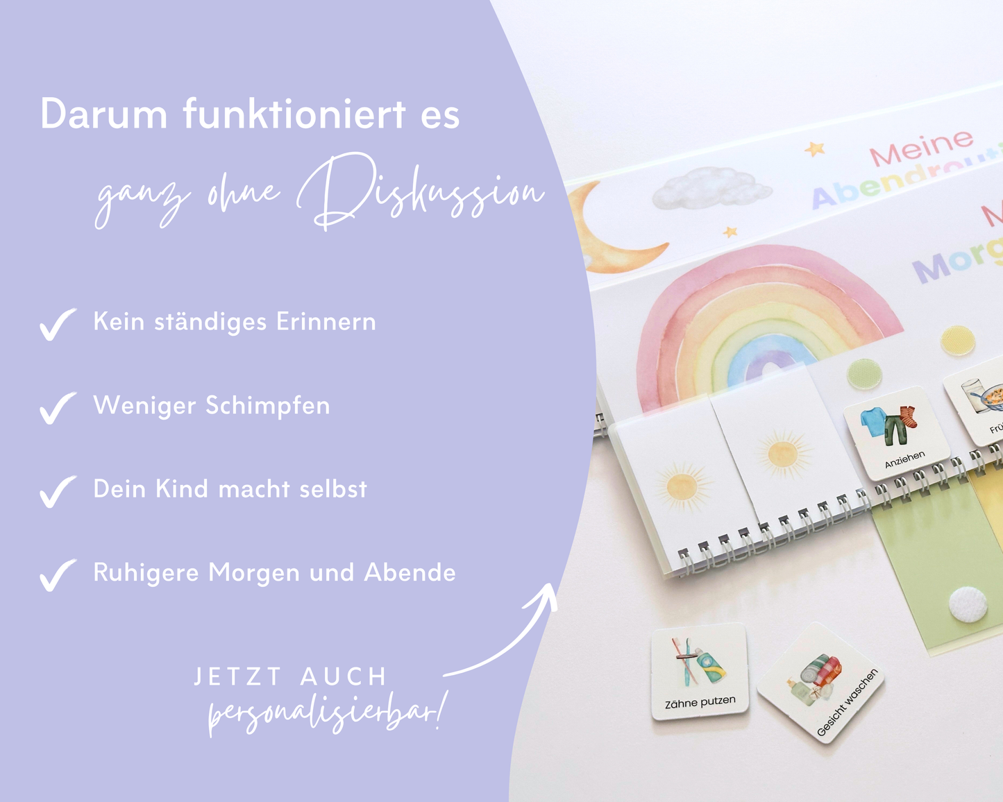 Routineplaner REGENBOGEN inkl. Symbolkarten