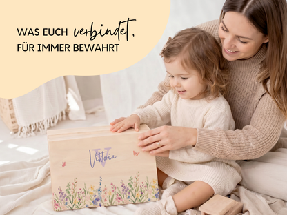 Erinnerungsbox personalisiert Blumenwiese Lila