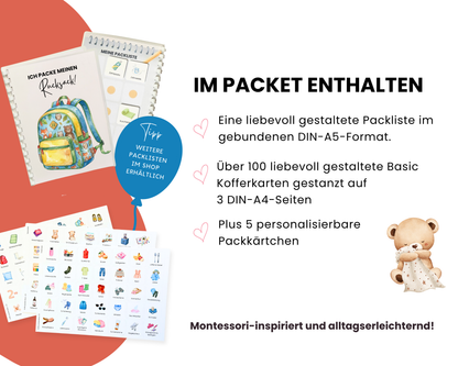 Packe mein Rucksack inkl. Karten