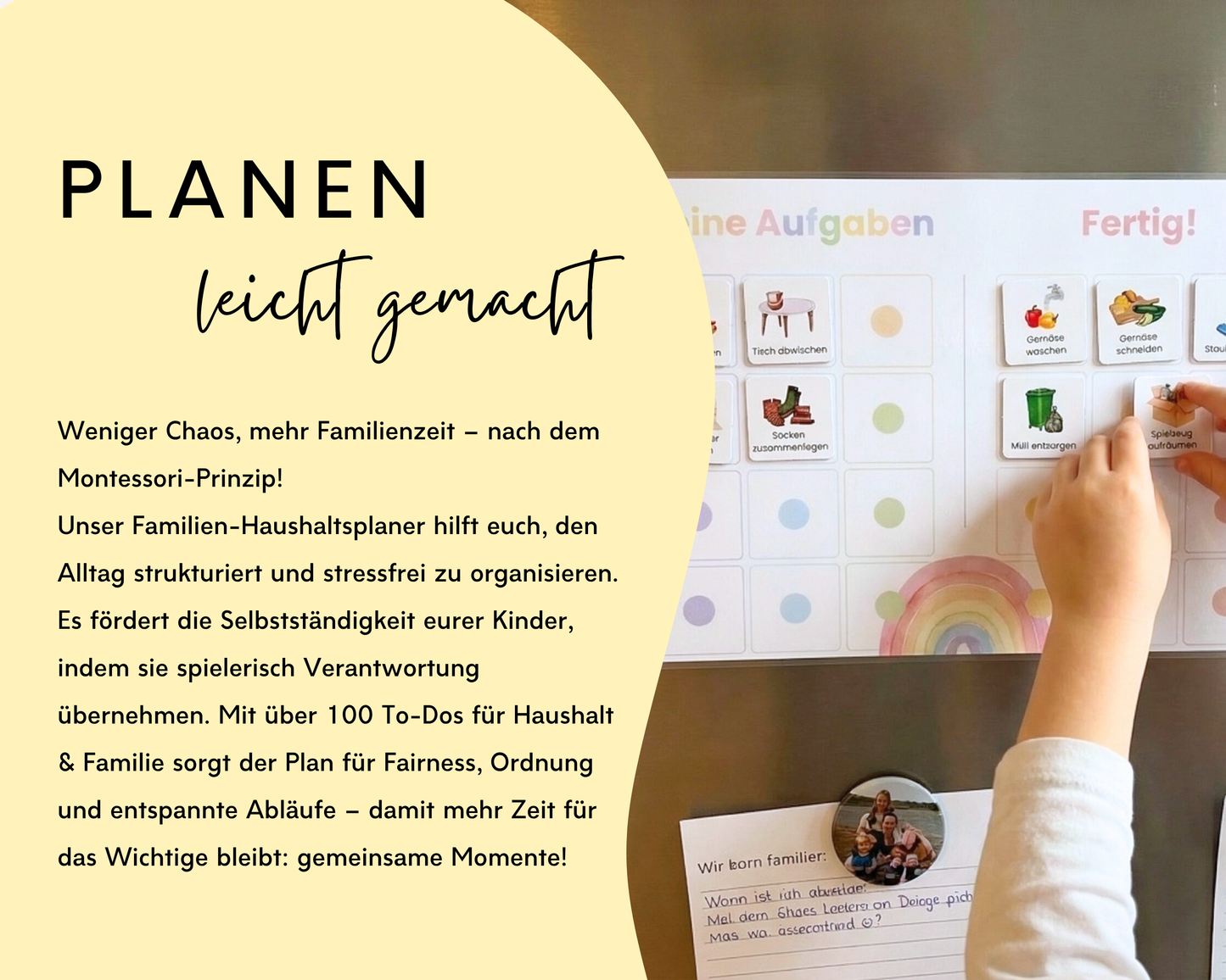 Haushaltsplan REGENBOGEN inkl. Symbolkarten