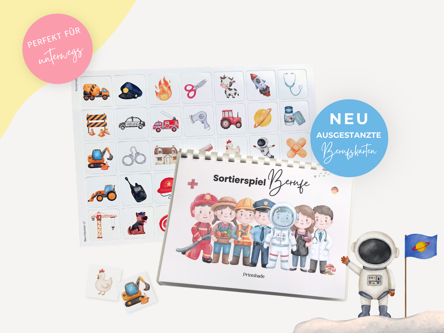 Montessori Berufe Sortierspiel Lernspiel