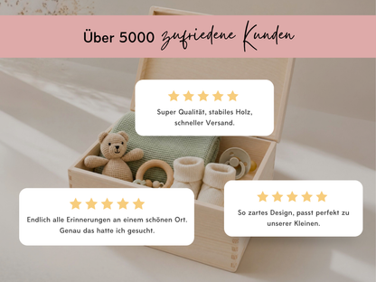 Erinnerungsbox personalisiert Blumen Rosa