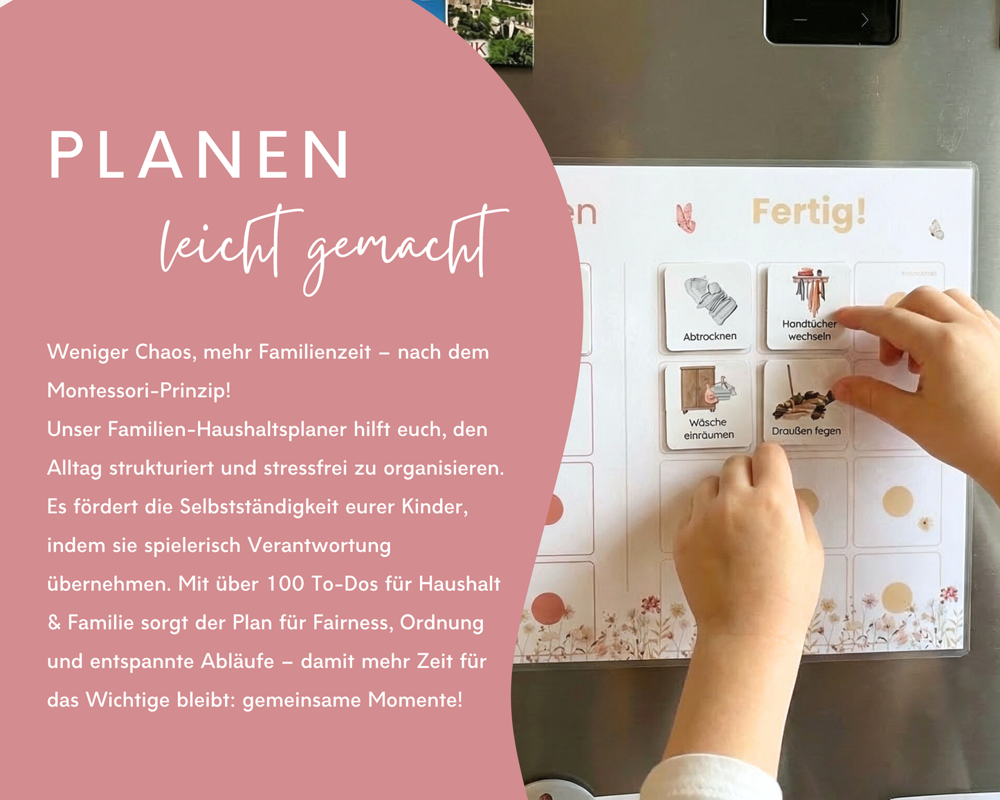 Haushaltsplan BLUMEN inkl. Symbolkarten