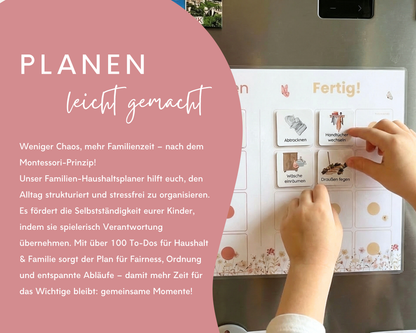 Haushaltsplan BLUMEN inkl. Symbolkarten