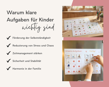 Haushaltsplan BLUMEN inkl. Symbolkarten