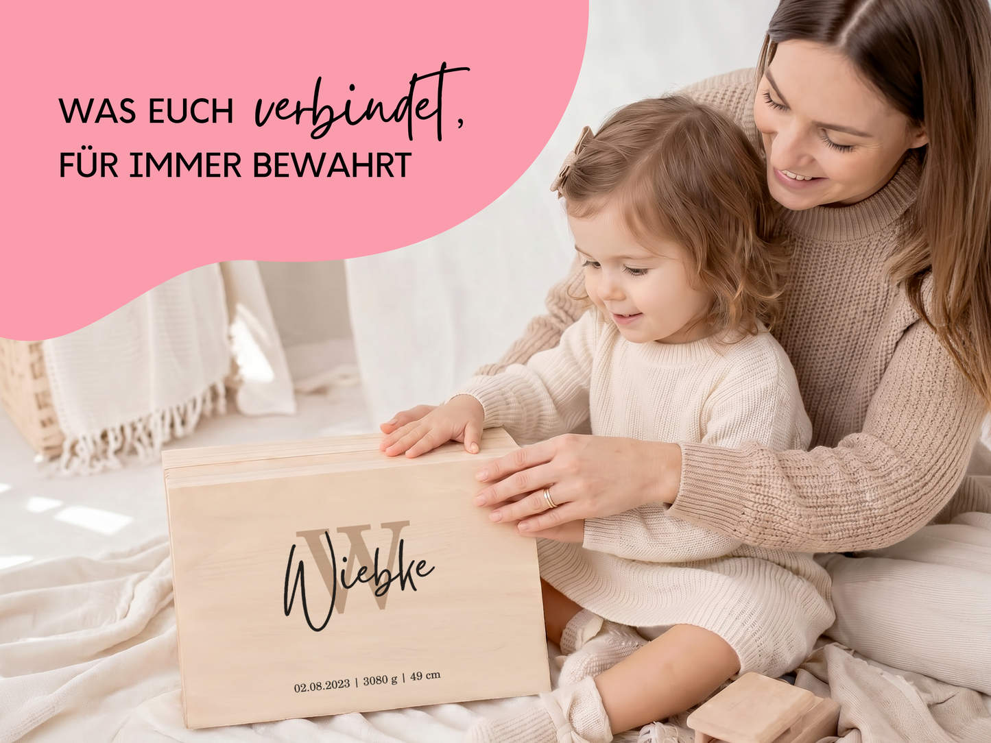 Erinnerungsbox personalisiert Name in 6 Farben