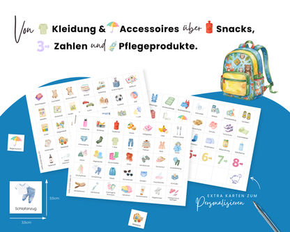 Packe mein Rucksack inkl. Karten