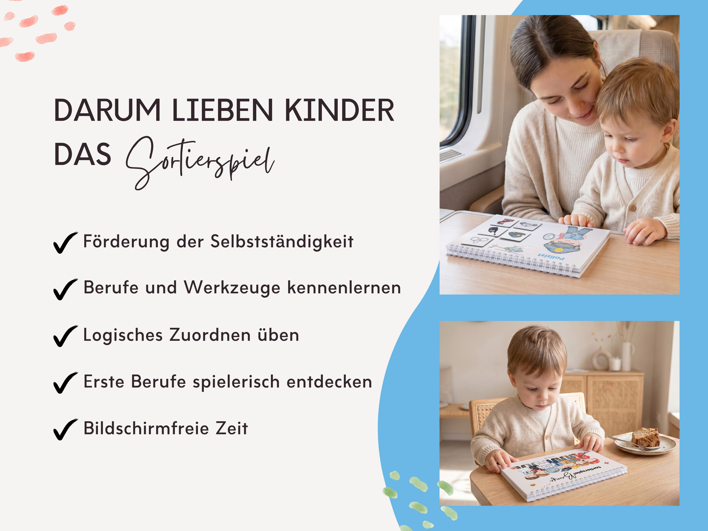 Montessori Berufe Sortierspiel Lernspiel