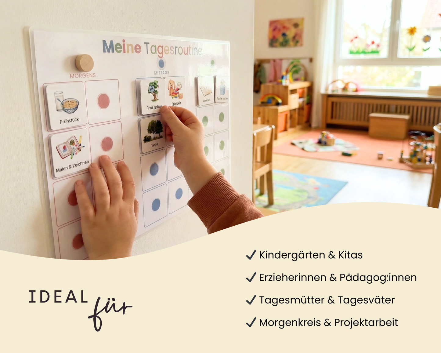 Kindergarten Kita Tagesplan inkl. Routinenkarten