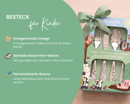 Kinderbesteck personalisiert Bauernhof