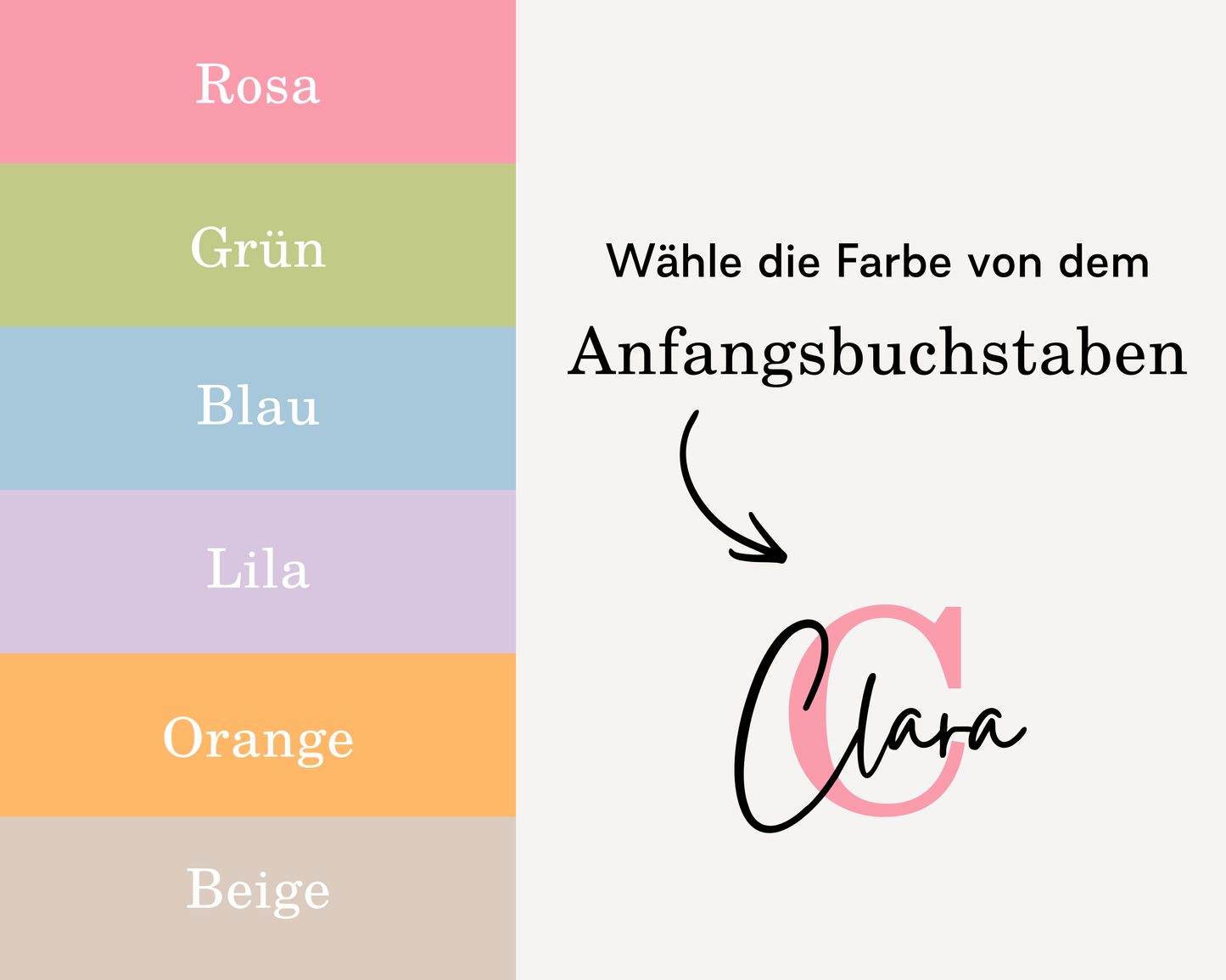 Erinnerungsbox personalisiert Name in 6 Farben