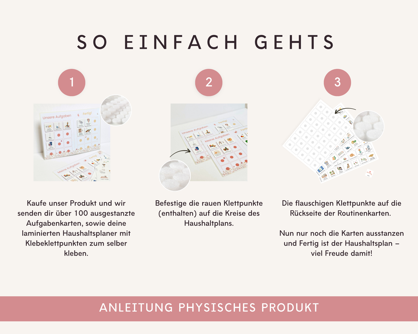Haushaltsplan BLUMEN inkl. Symbolkarten