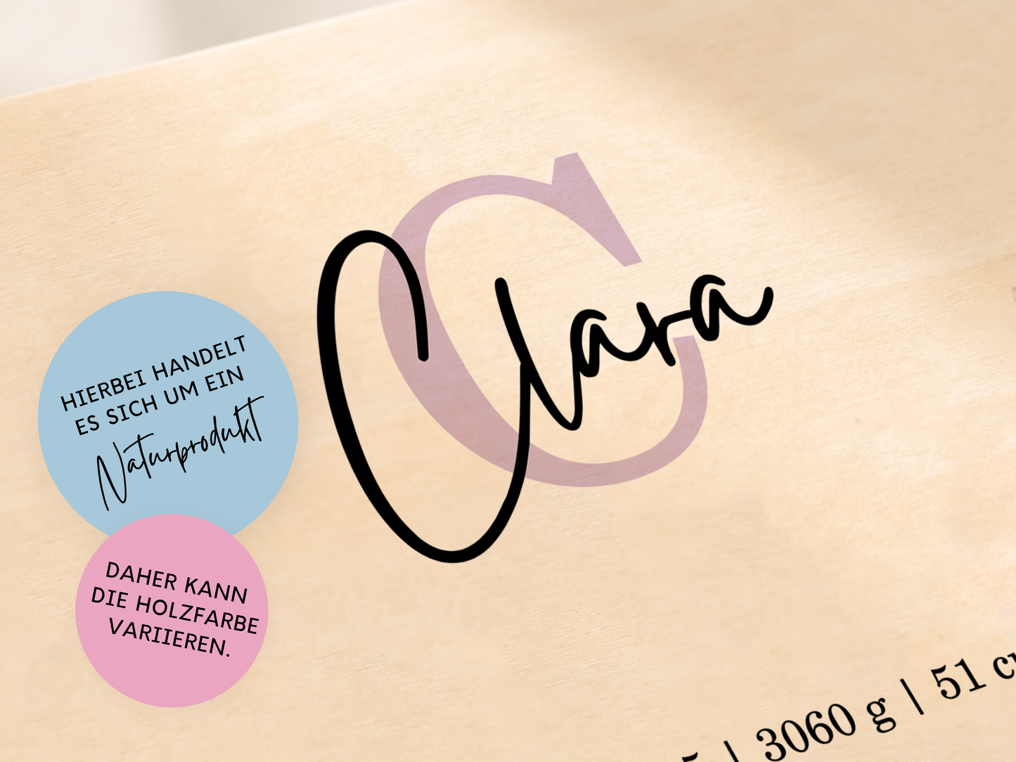 Erinnerungsbox personalisiert Name in 6 Farben