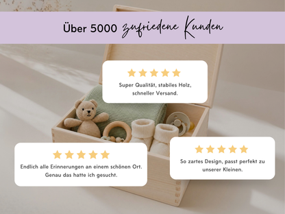 Erinnerungsbox personalisiert Name in 6 Farben