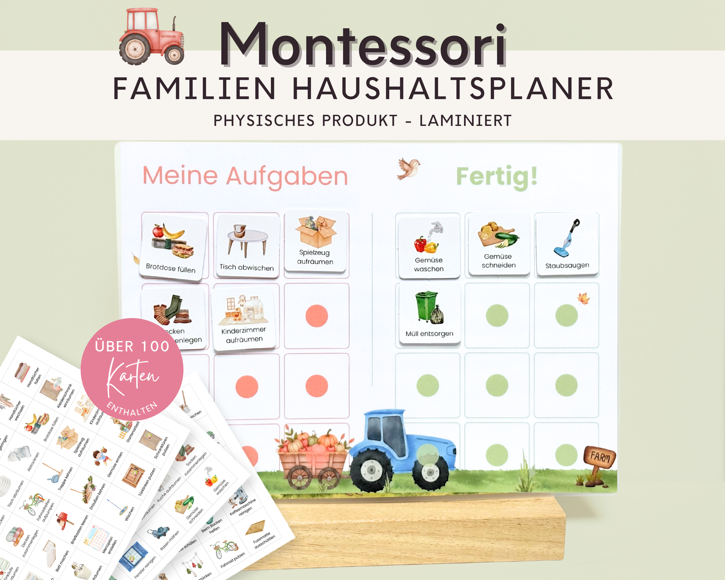 Haushaltsplan TRAKTOR inkl. Symbolkarten