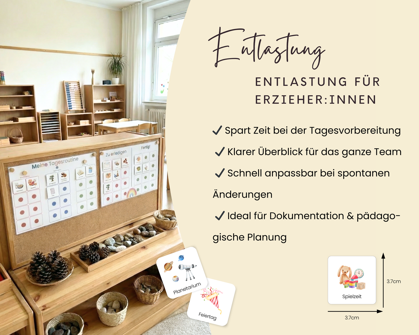 Kindergarten Kita Tagesplan inkl. Routinenkarten