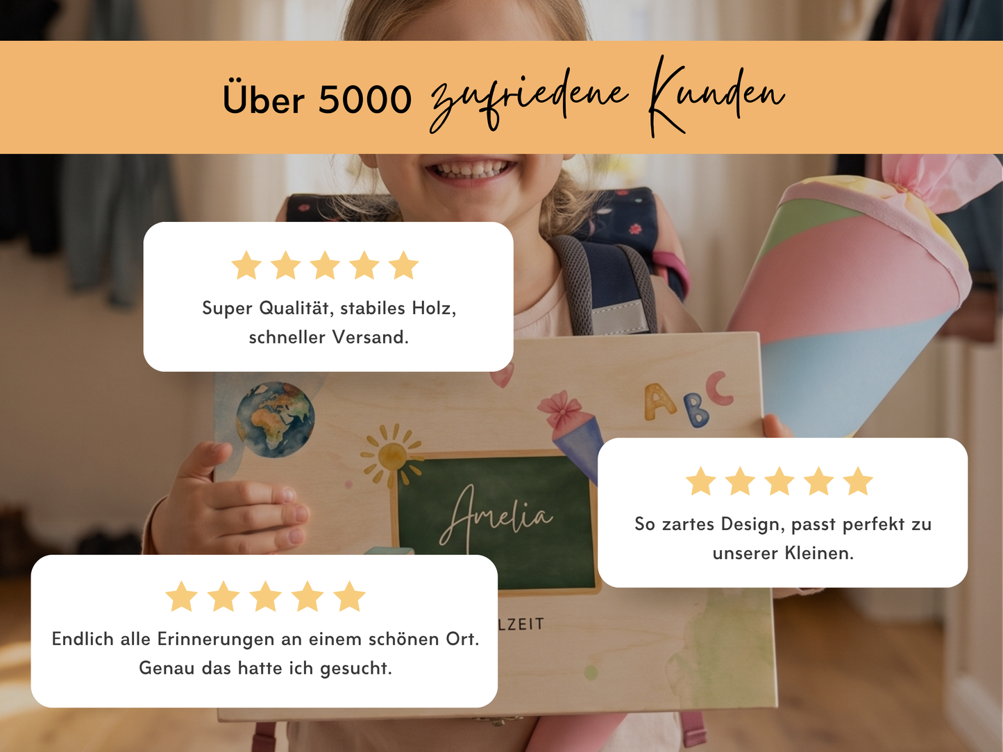 Erinnerungsbox personalisiert Erster Schultag Einschulung