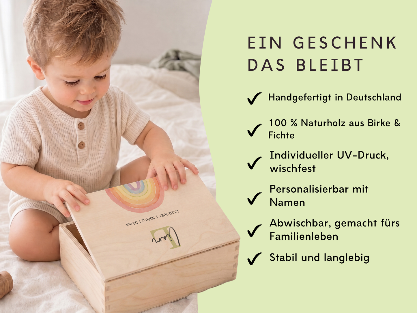 Erinnerungsbox personalisiert Blumenwiese Lila