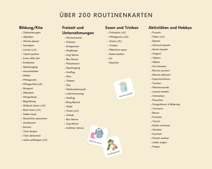 Kindergarten Kita Tagesplan inkl. Routinenkarten